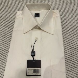 Ike Behar Men's Cream Dress Shirt